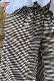Arbi Gingham Palazzo Pant Chocolate